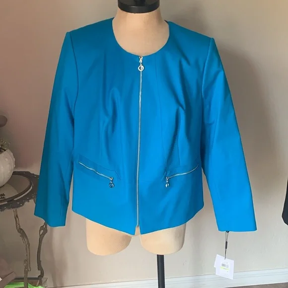 Calvin Klein blue dress blazer suit jacket 18W new with tags - Picture 1 of 13